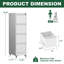 Classeur vertical à 4 tiroirs verrouillables en métal sur roulettes - Armoire verrouillable robuste pour la maison et le bureau-745112440