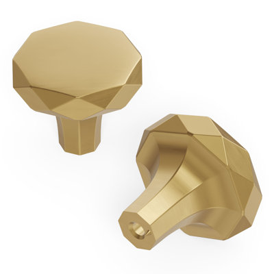 Karat Collection Round Knob - 1-1/4 " Diameter Cabinet Knob Champagne Bronze - Contemporary Hardware for Drawers & Cabinets