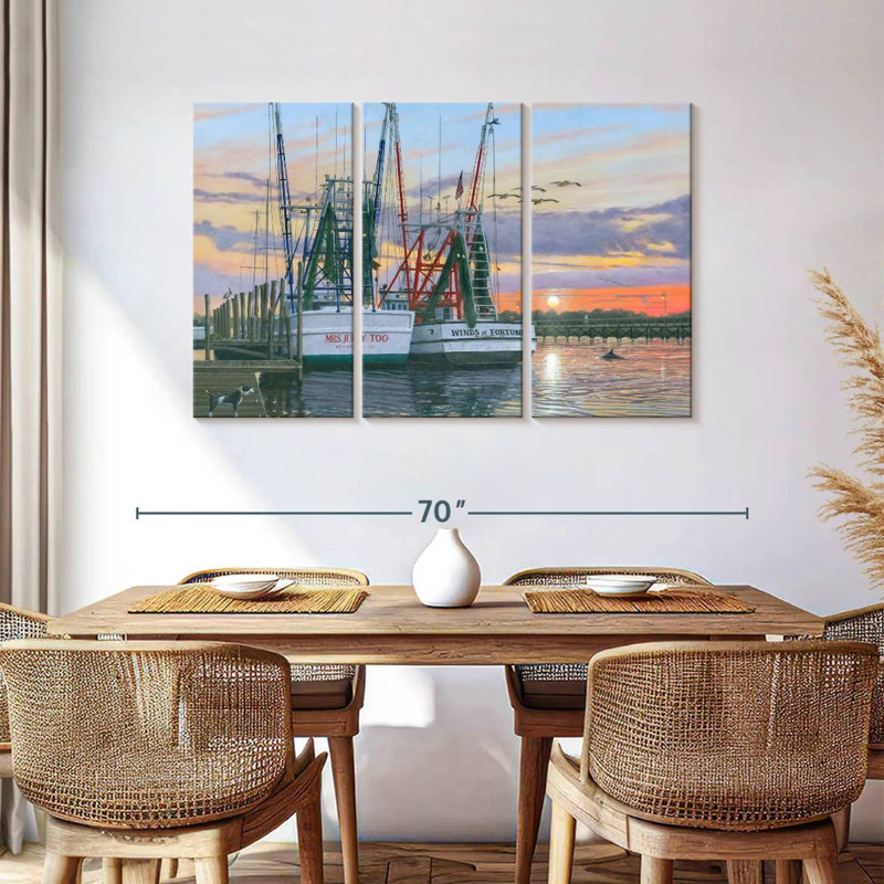 Mehar Shem Creek Shrimpers Charleston, H 36 po x l 57 po