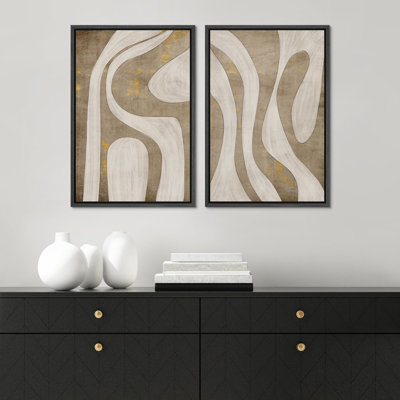 «Mid-Century Women With Jungle Cats», 2 pièces sur toile
