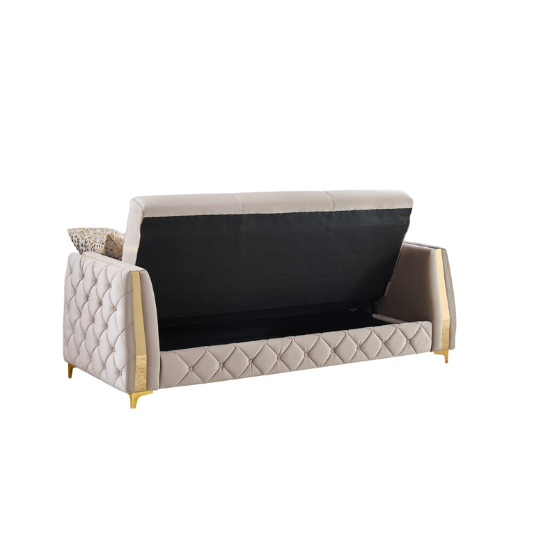 Ensemble de salon Keivin, Taupe, 2 pièces: causeuse, canapé