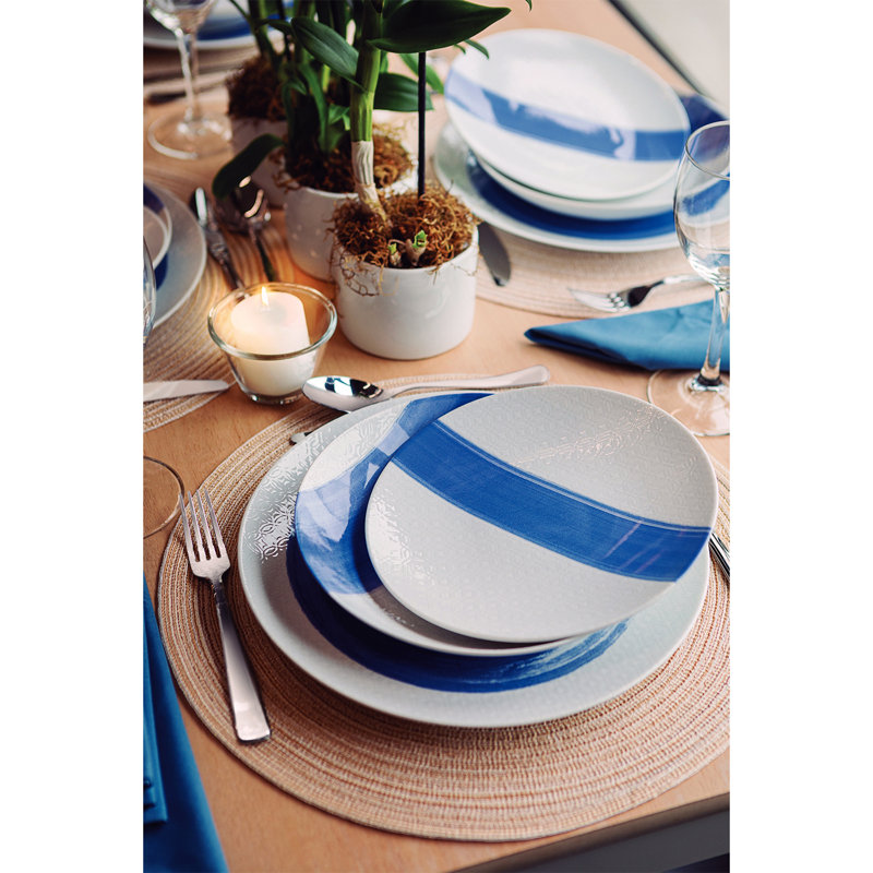 Soho Piece Porcelain China Dinnerware Set - Service for 4