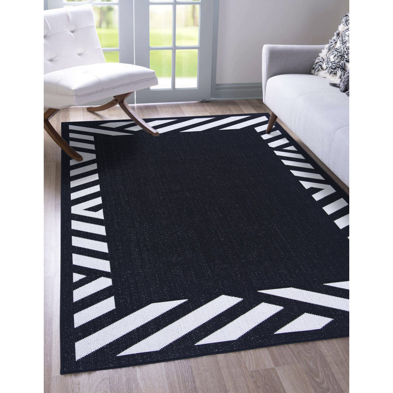 Tapis intérieur / extérieur à chevrons Temisha