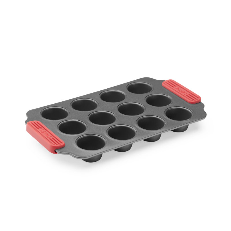 Lékué 12 Cup Non-Stick Steel Muffin Pan with Lid