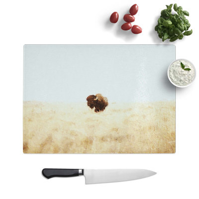 Tempered Glass Bison Gaze Chopping Board