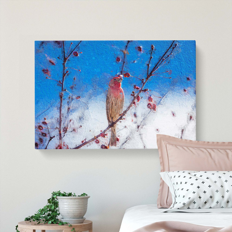 House Finch Bird - Wrapped Canvas, 50cm H x 76cm W x 3cm D