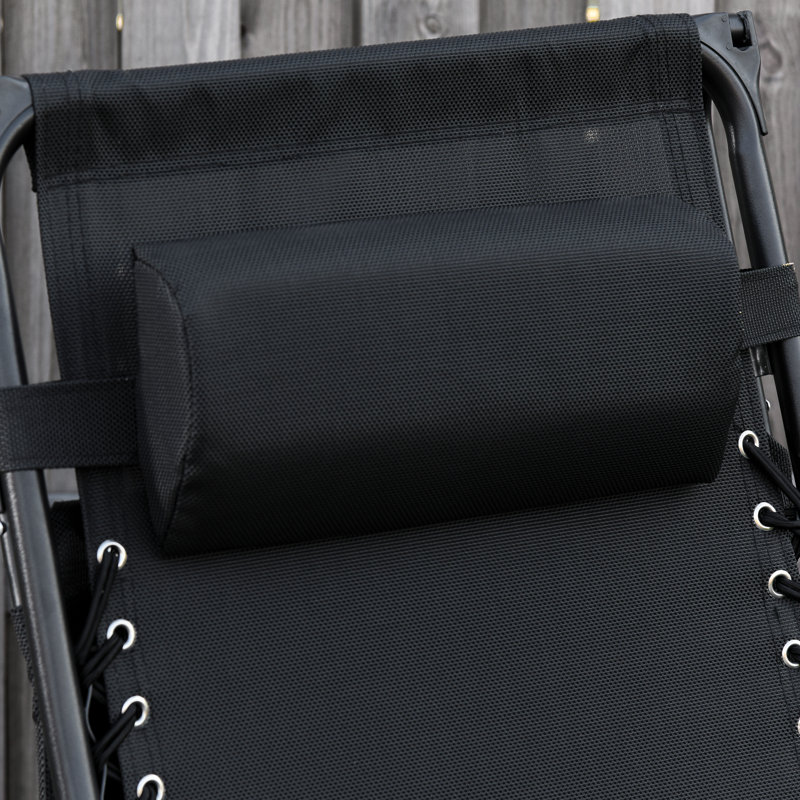 Outdoor Lounge Chair, Black