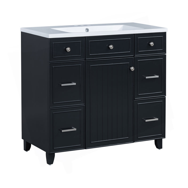 Meuble-lavabo polyvalent avec rangement spacieux et design fonctionnel