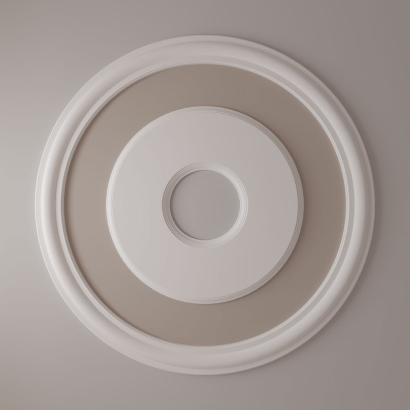 Ensemble d'anneaux de plafond traditionnel, H 93,5 po x l 93,5 po, Paquet de 4 (forme un cercle complet)