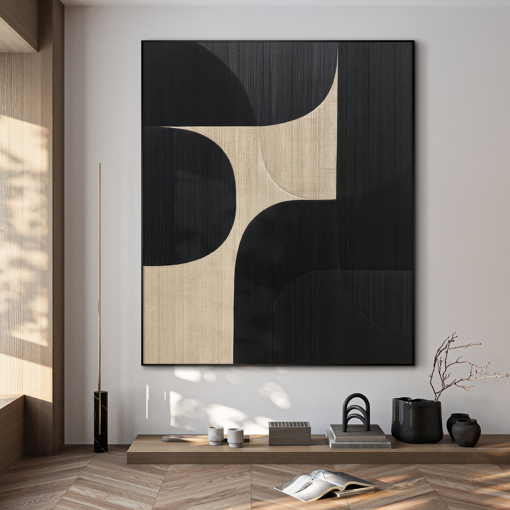 SIGNLEADER Extra Large Wall Art Fabric Print - Abstract Modern Artwork  Artwork Decor for Living Room or Bedroom - \, image size:2000x2000