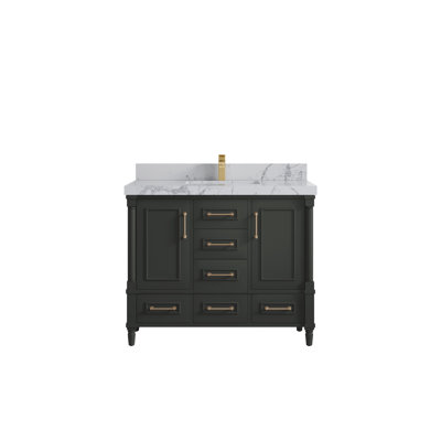 Aberdeen 42'' Single Bathroom Vanity with Quartz Top