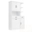 Armoire de rangement autoportante avec tiroirs et portes
