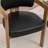 Stanford Faux Leather Upholstered Curved Solid Wood Dining Chair-2068014465-2078729016