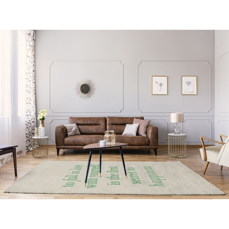 Tapis en poly-chenille à la main, Rectangle 8 pi x 10 pi