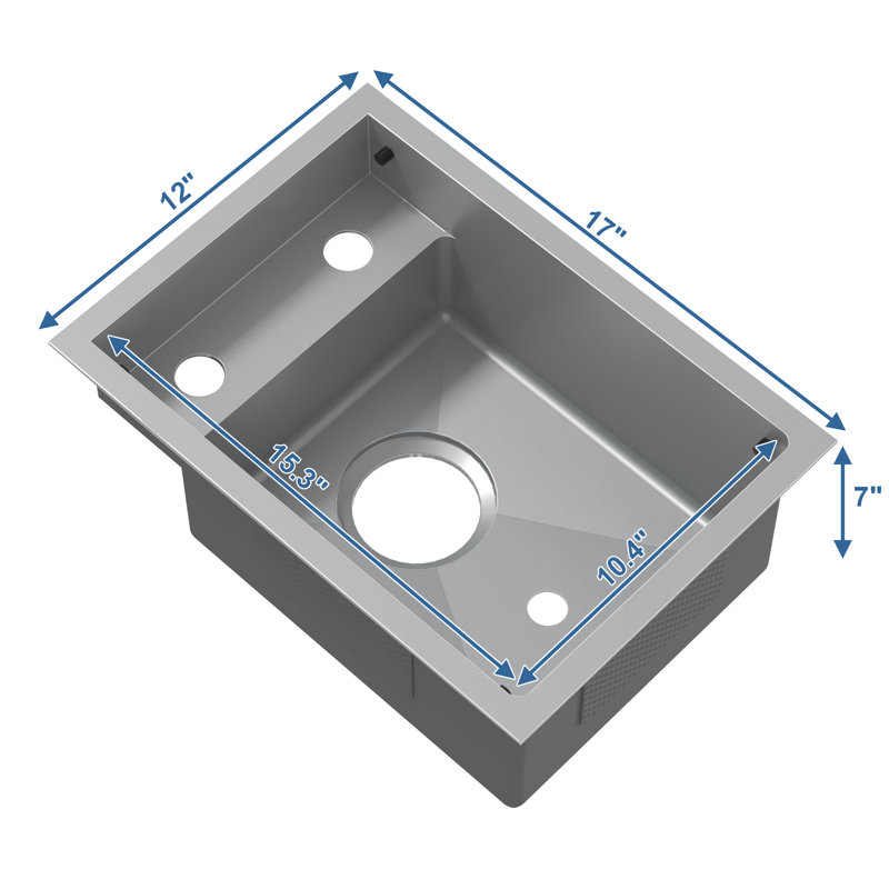 Évier en acier inoxydable, évier à robinet, évier de bar avec robinet pliable, Chrome