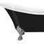 69" x 28" Clawfoot Soaking Fibreglass Bathtub-88987148-88987149