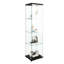 Vitrine moderne en verre trempé à 1 porte et 4 tablettes avec lumières DEL télécommandées, support de charge de 45 livres, facile à assembler pour les chambres à coucher-1267801167-1267801161