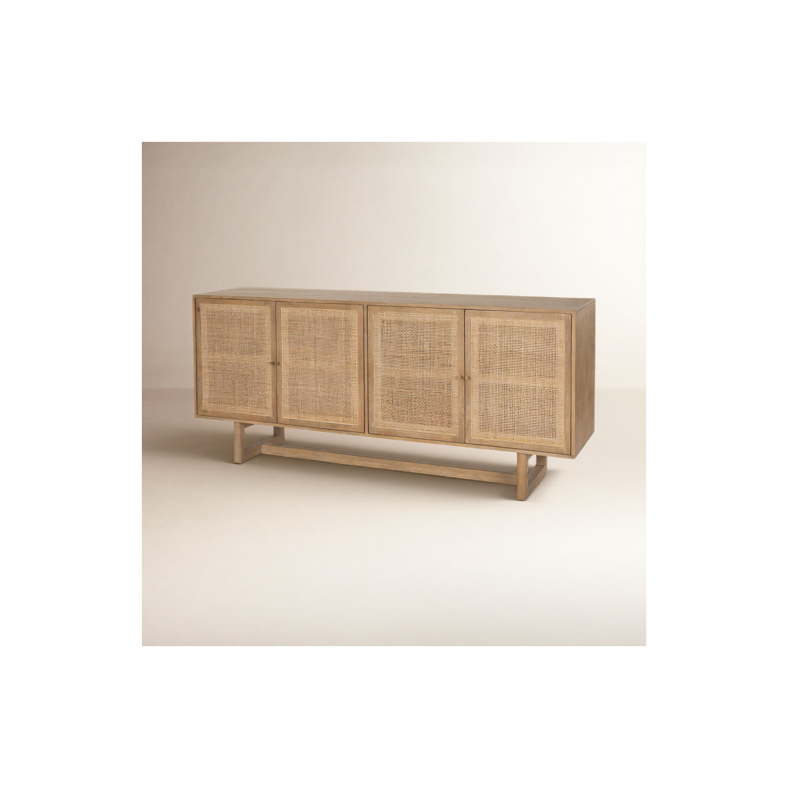 Cinna 72.0" Cane Sideboard, Light Brown