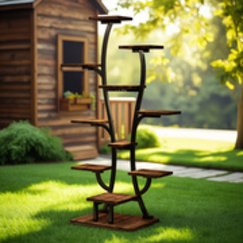Support à plantes à plusieurs niveaux à DEL élégant, peu encombrant, lumineux et durable - le choix parfait pour mettre en valeur des plantes d'intérieur en forme de vase
