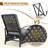 Brysten Reclining Powder Coated Steel Outdoor Lounge Chair with Cushions-1783187043