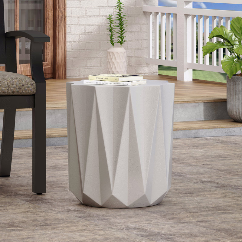Table d'appoint d'extérieur en béton léger