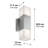 Modern Outdoor Wall Light, Silver
