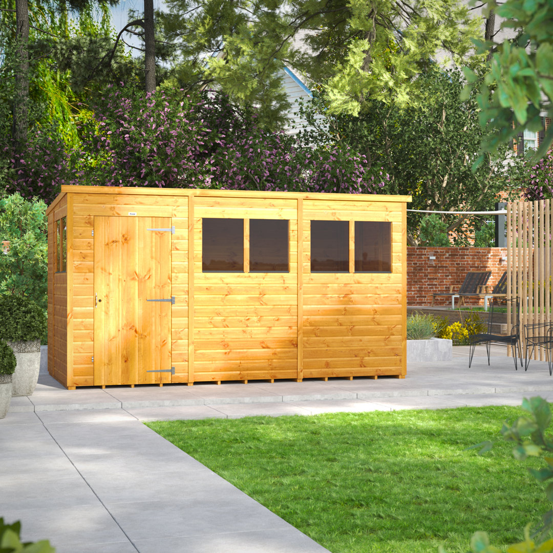 Powersheds 12 x 6ft Timber Tongue & Groove Pent Garden Shed