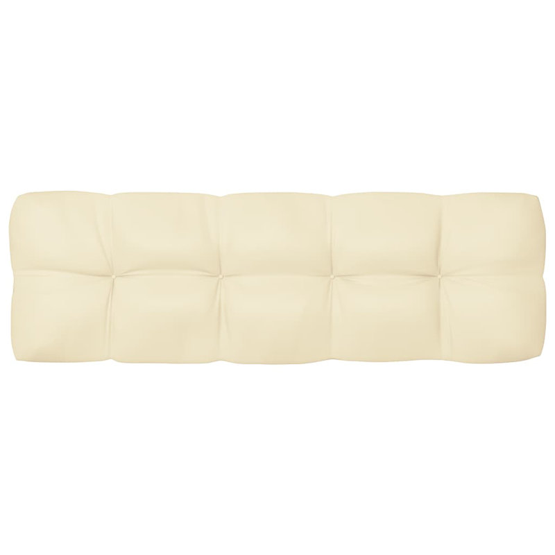 Coussin de siège / dossier d'extérieur, Crème, 47,2 po x 15,7 po x 4,7 po