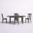 Katarina 4-Person Extendable Fan Back Dining Set