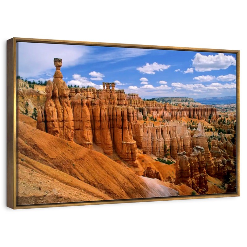 Thor Hammer Rock Formation, Cadre flottant doré, 37 po x 25 po
