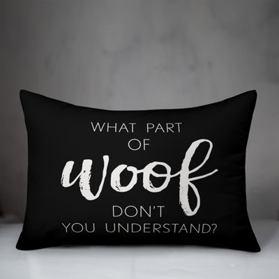 What Part Of Woof Navy Outdoor Throw Pillow
