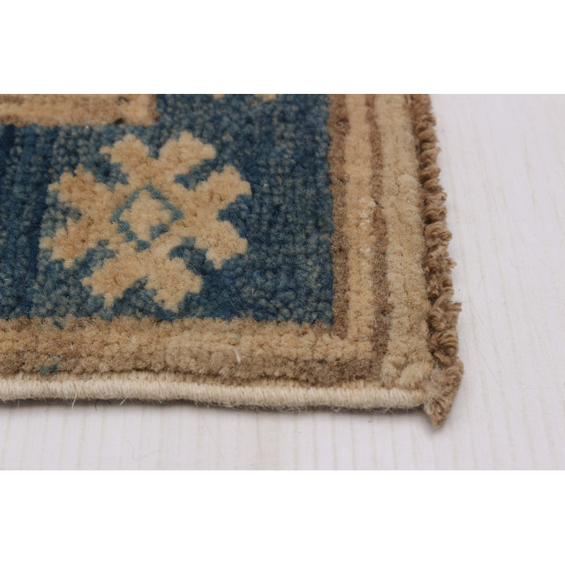 Tapis rectangulaire unique en laine 6 pi 6 po x 10 pi Agazio