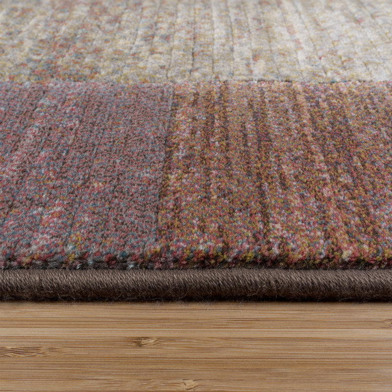 Tapis brun rouille en polypropylène Colbyn Sutter