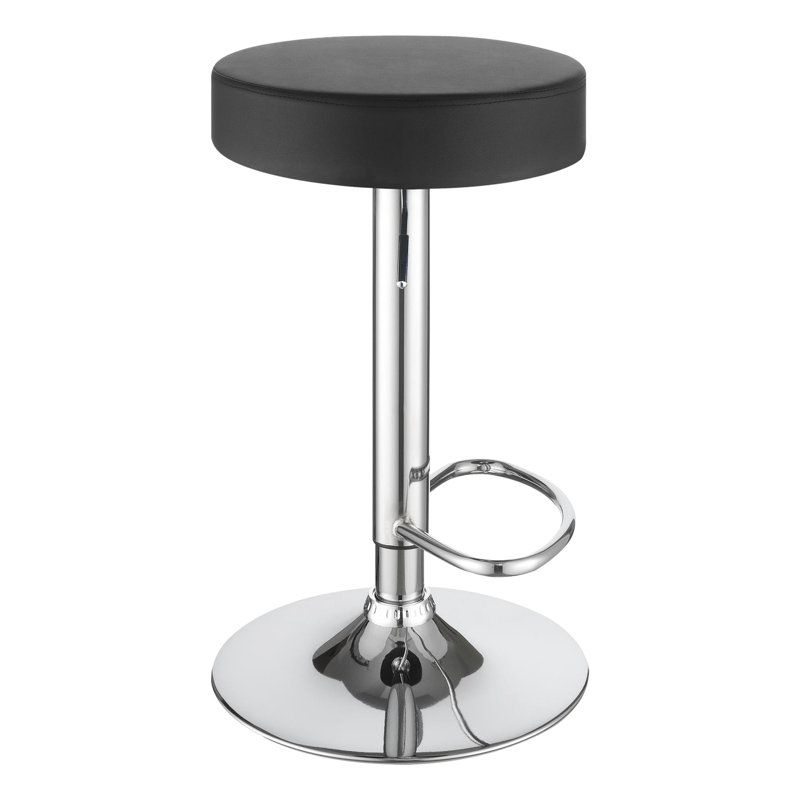 Mobilier de cuisine hydraulique - noir, base pour utilisation moderne, coussin de siège en mousse, repose-pieds ovale