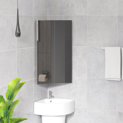 Biscay W 780mm H Surface Frameless Medicine Cabinet Mirror 3 Fixed