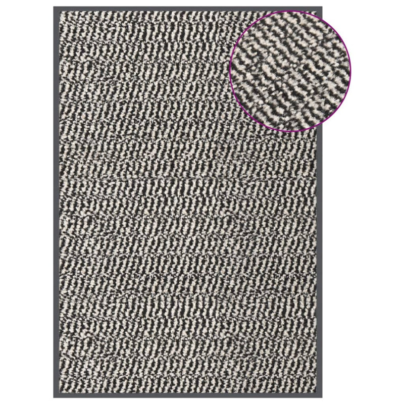 Katerine Non-Slip Geometric Indoor Doormat, 60cm W x 90cm L, Light Brown