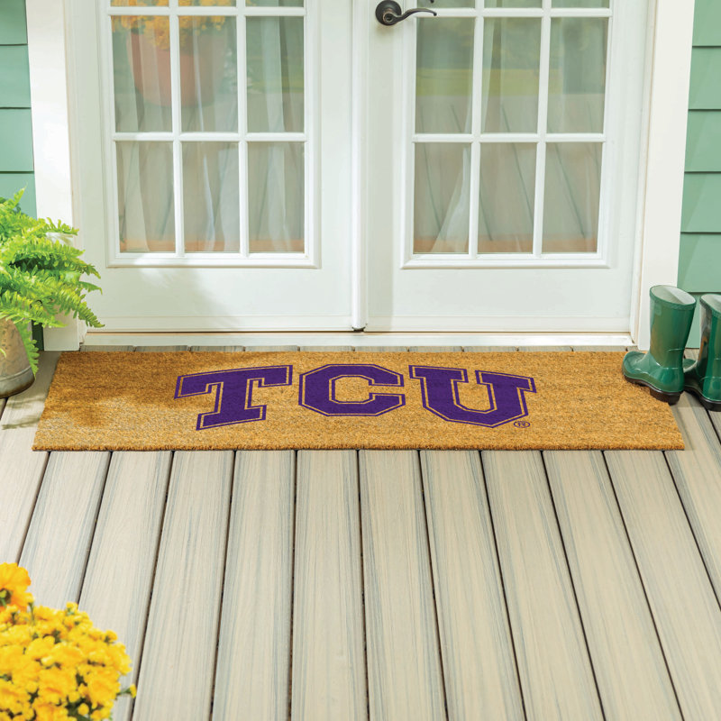 Très grand tapis couleur coco de l'Université Texas Christian, 60 po x 24 po
