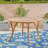 Outdoor Dining Set – Premium Acacia Wood Hermosa Table & Wicker Chairs With Cream Cushion For Comfortable Dining Experience,Suitable For Large Gatherings(1 Table + 4 Chairs)