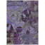 Tapis extérieur lavable antidérapant à motif floral mauve et vert 3 pi x 5 pi
