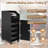 Salon Trolley Cart with 4 Storage Trays And Pull out storage Drawer-Black