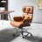 Leather Adjustable Height Swivel Computer Chair