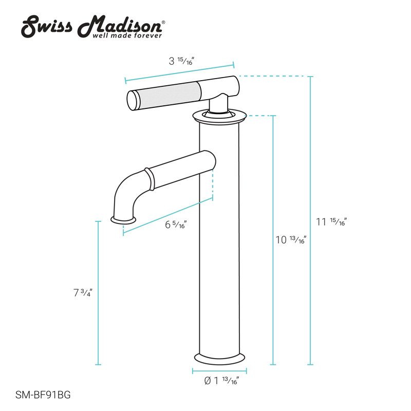 Robinet de salle de bain Avallon, Or brossé