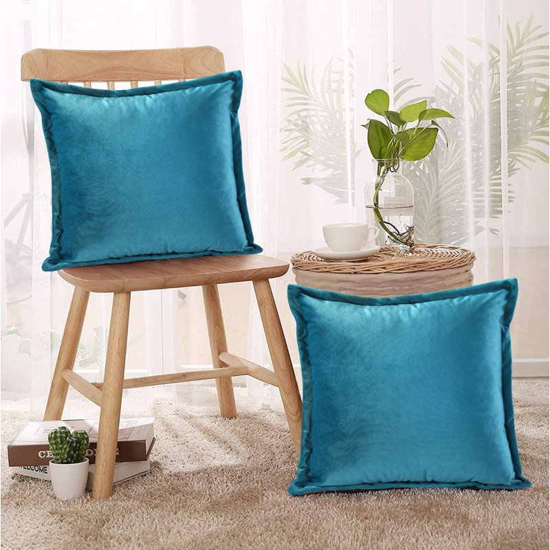 Jebediah Square Cushion Cover, Teal