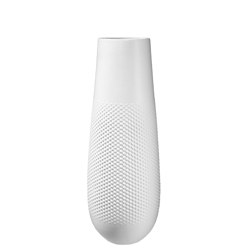 Falisa Ceramic / Porcelain Table Vase, 12" H x 5.25" W x 5.25" D, White