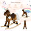 Chaise de cheval à bascule en métal Qab Kids