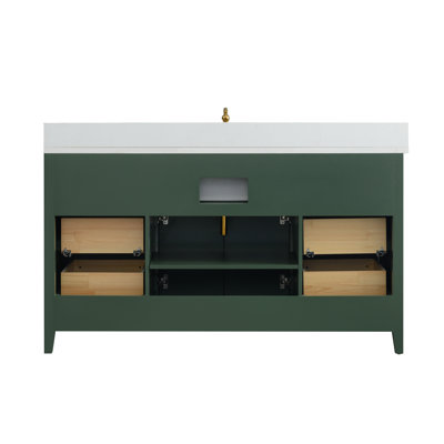 Aisa 60" Pine Single Bathroom Vanity