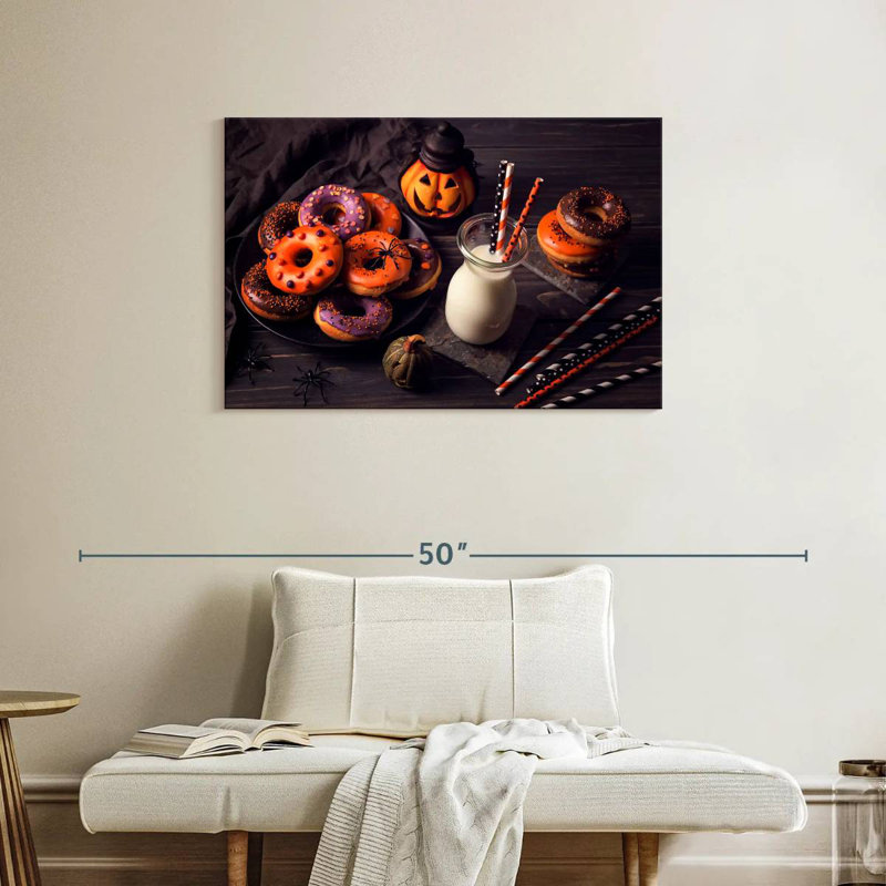 Halloween beignets et lait, H 24 po x l 36 po