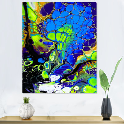 «Colorful Mixed Abstract Fluid VI», reproduction d'art sur toile moderne