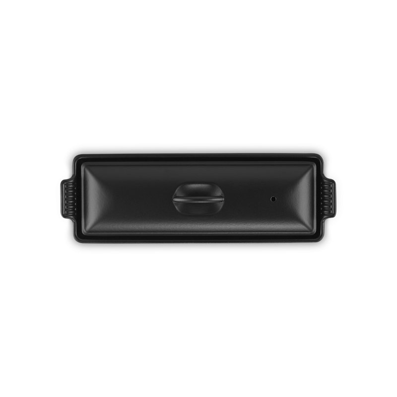 Le Creuset Enameled Cast Iron Traditional Rectangular Terrine, 2 Qt.- Marseille, Black