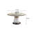 Simple White Faux Marble Round Dining Table-104828892